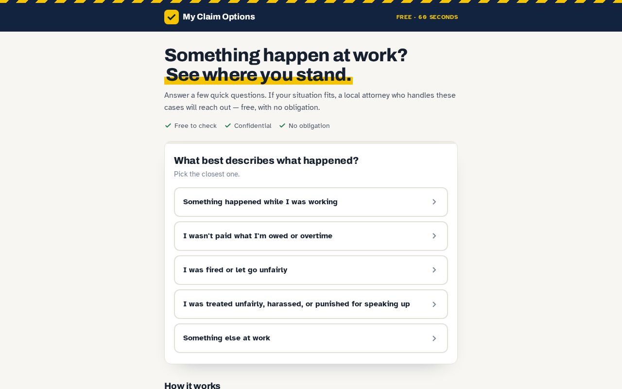 Preview of Myclaimoptions Site