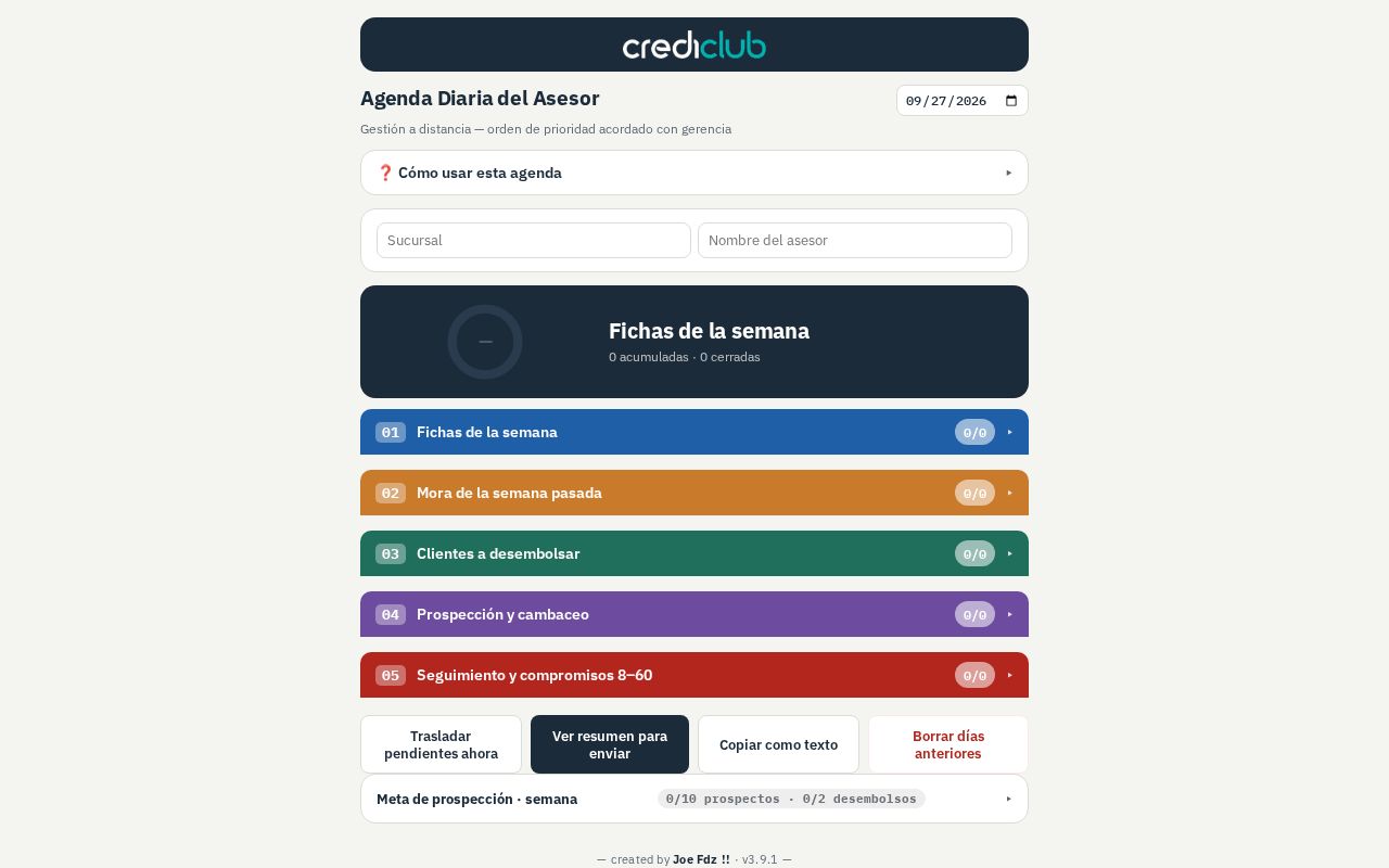Preview of Agenda Asesor