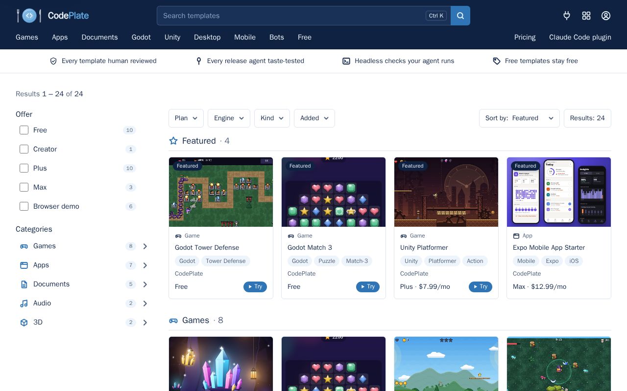 Preview of CodePlate: verified starter code for AI agents