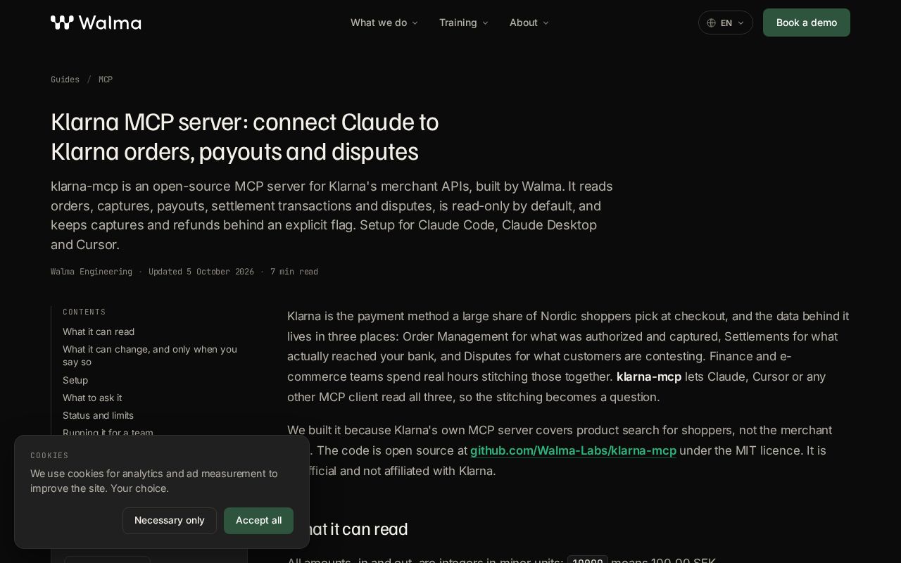 Preview of Klarna Mcp