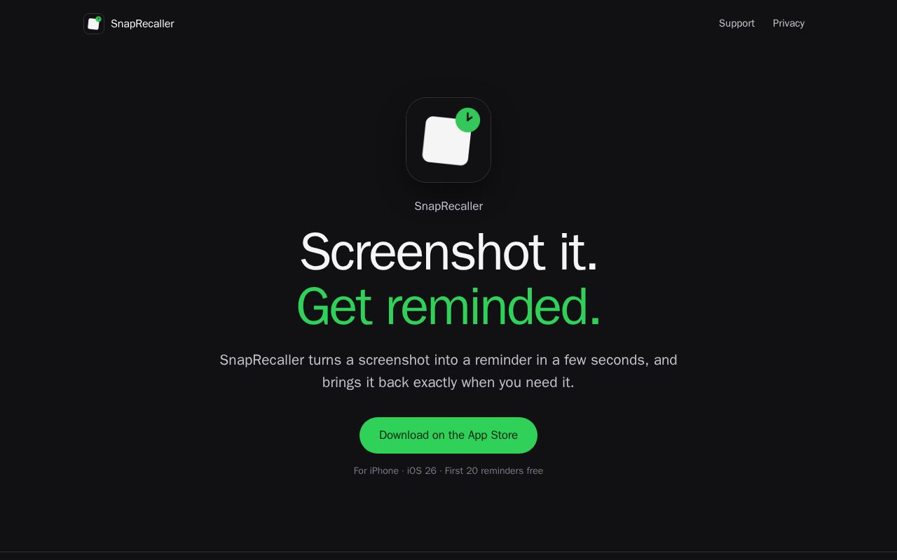 Preview of Snaprecaller Privacy