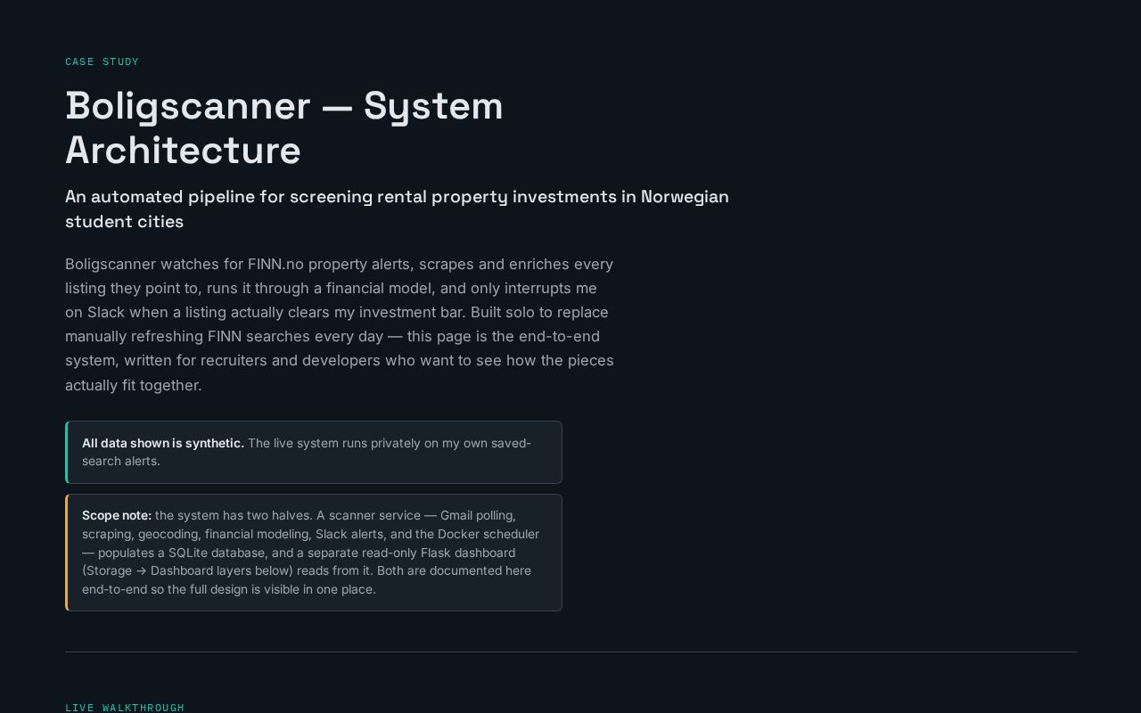 Preview of Boligscanner System Architecture