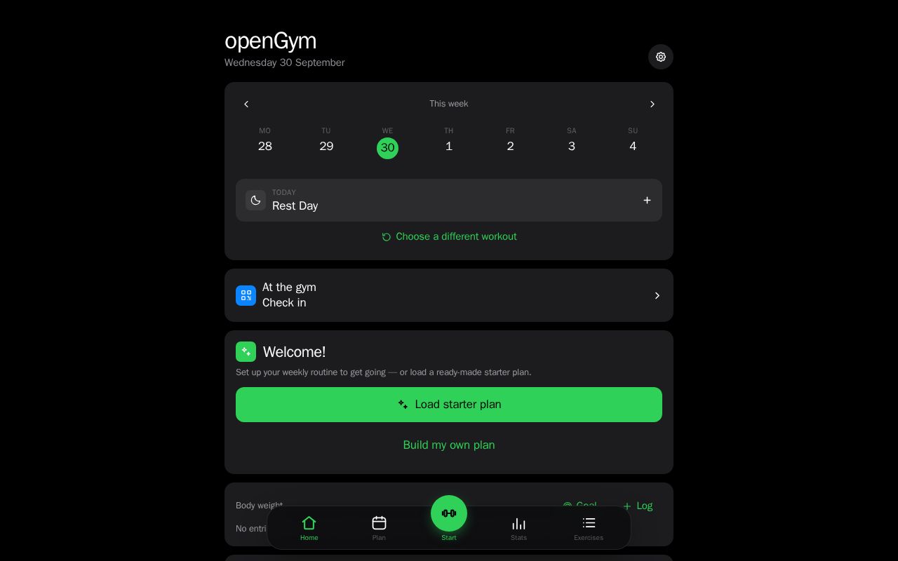Preview of Opengym Pwa