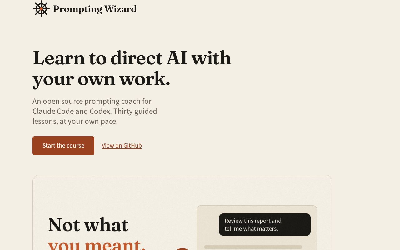 Preview of Prompting Wizard
