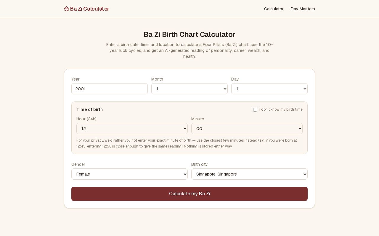 Preview of BAZI App
