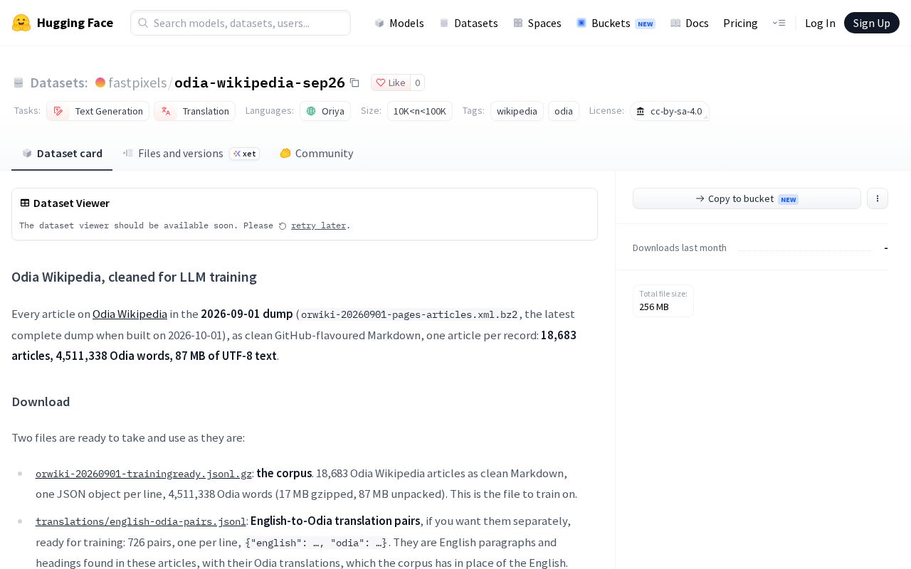 Preview of Odia Wikipedia Sep26