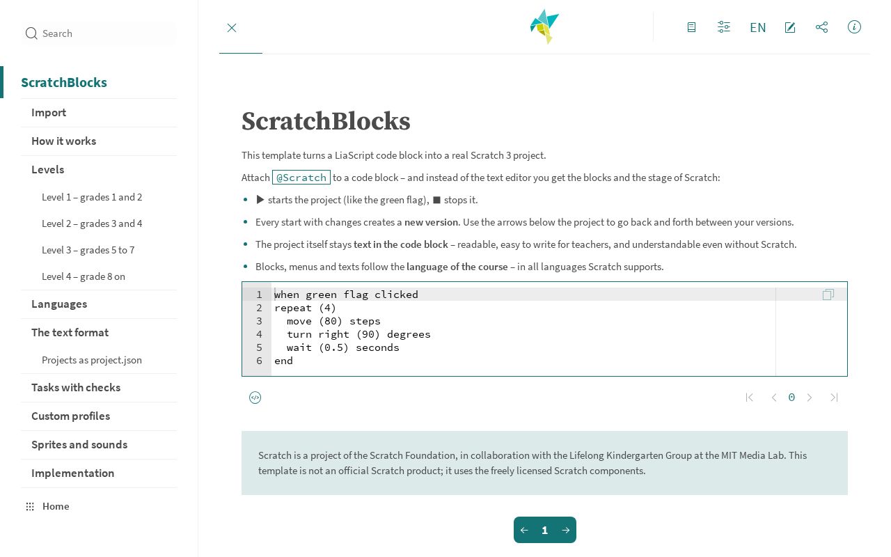 Preview of ScratchBlocks