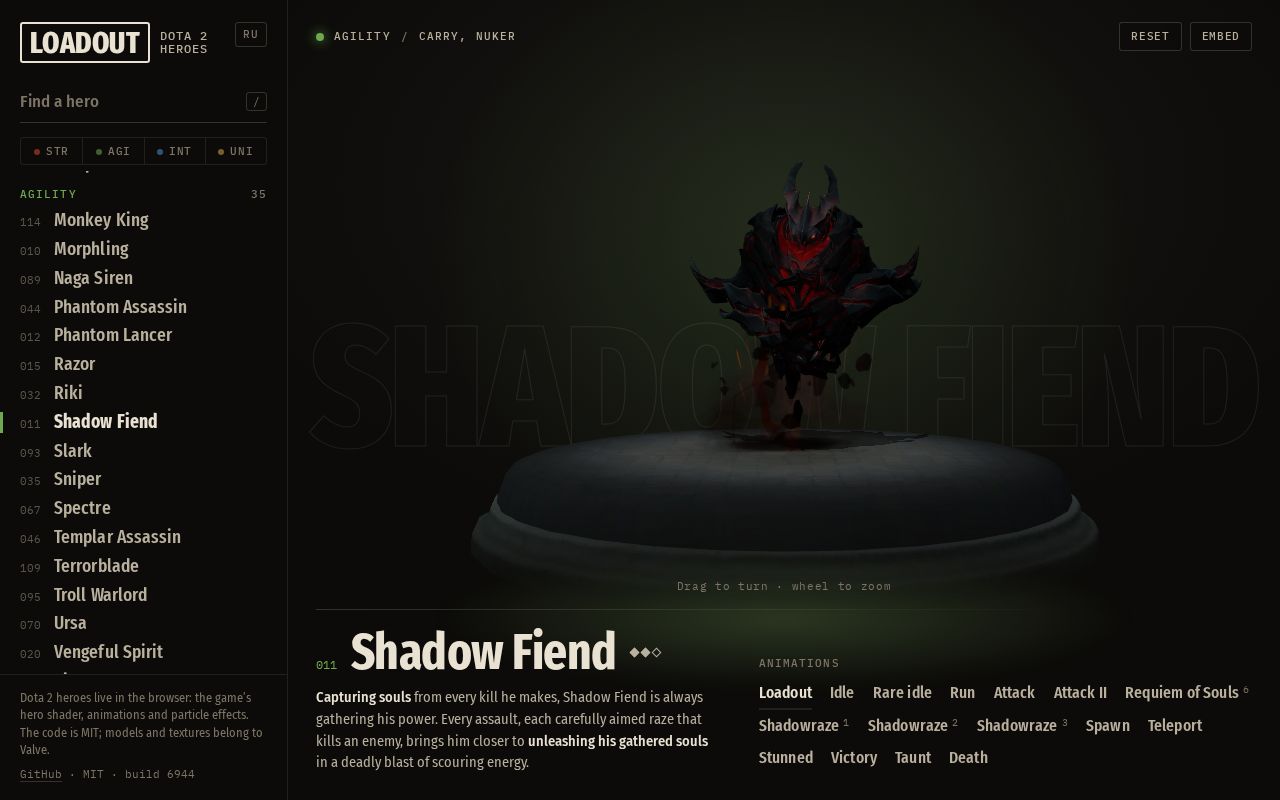 Preview of Dota Loadout