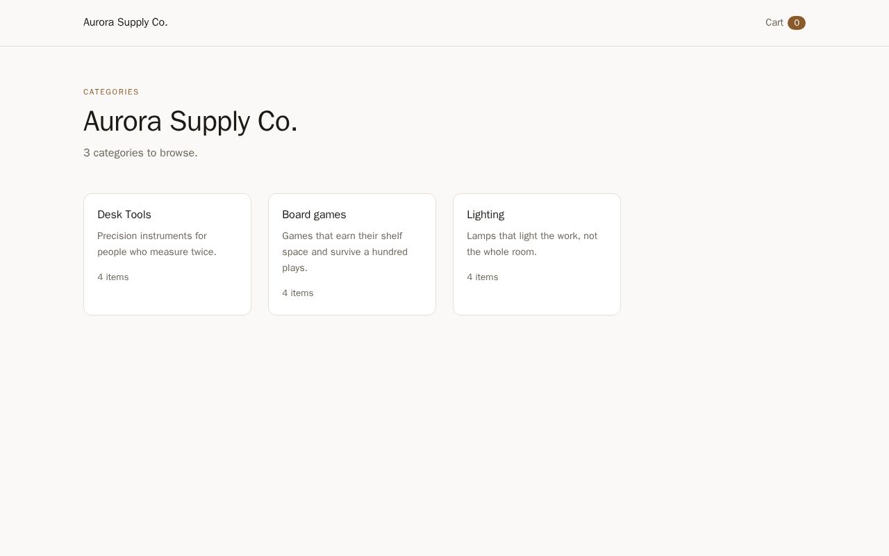 Preview of Storefront Assignment