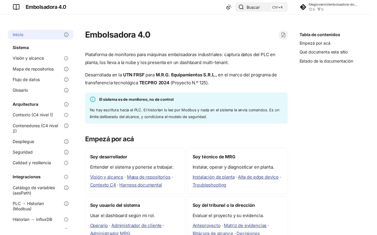Preview of Embolsadora Docs