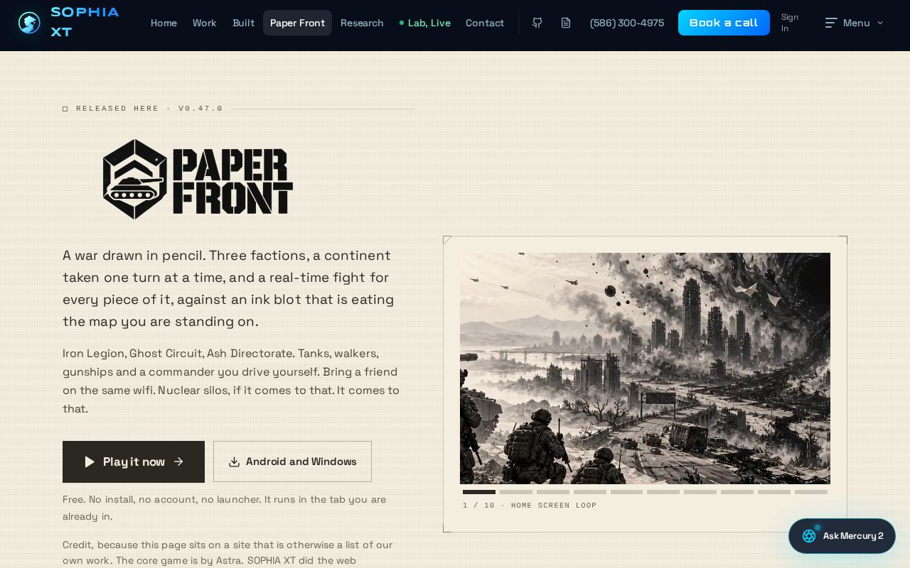 Preview of Paper Front | A paper-and-ink real-time strategy game