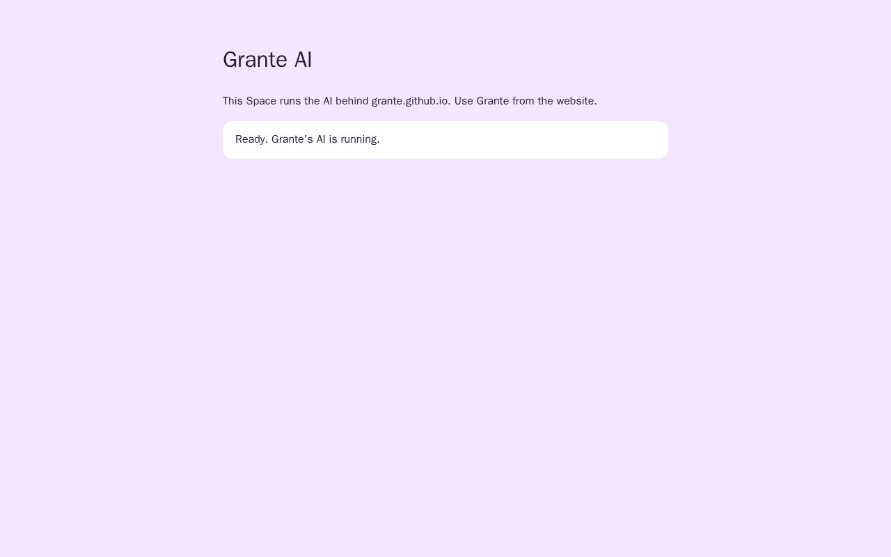 Preview of Grante AI