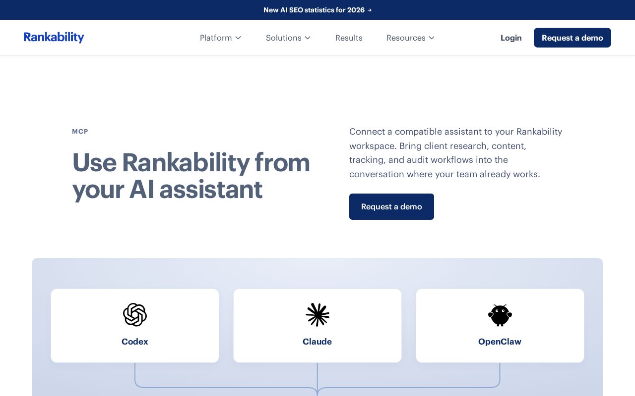 Preview of Use Rankability from your AI assistant