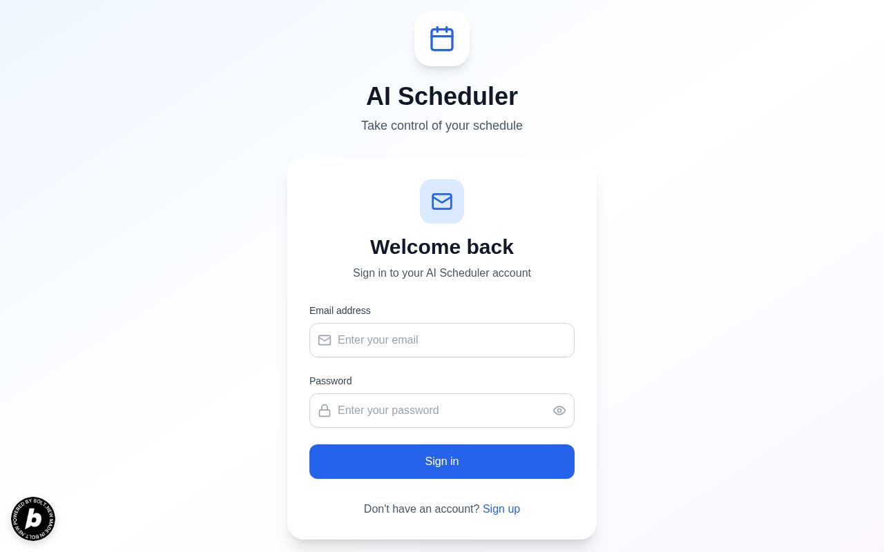 Preview of AI Scheduler