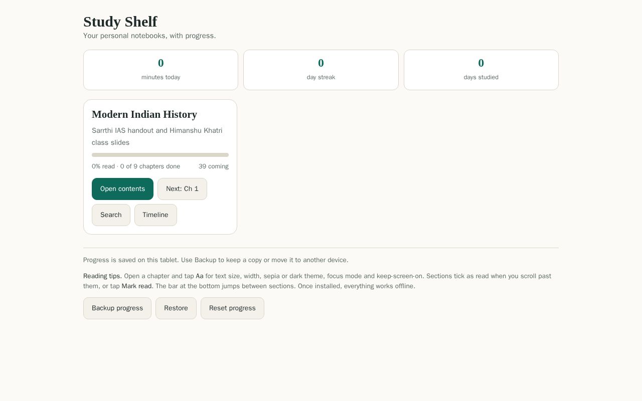Preview of Adityak Study Shelf