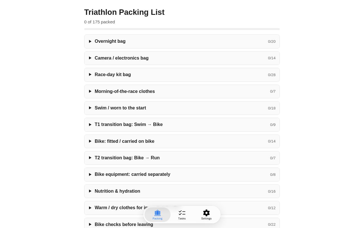 Preview of Triathlon Prep