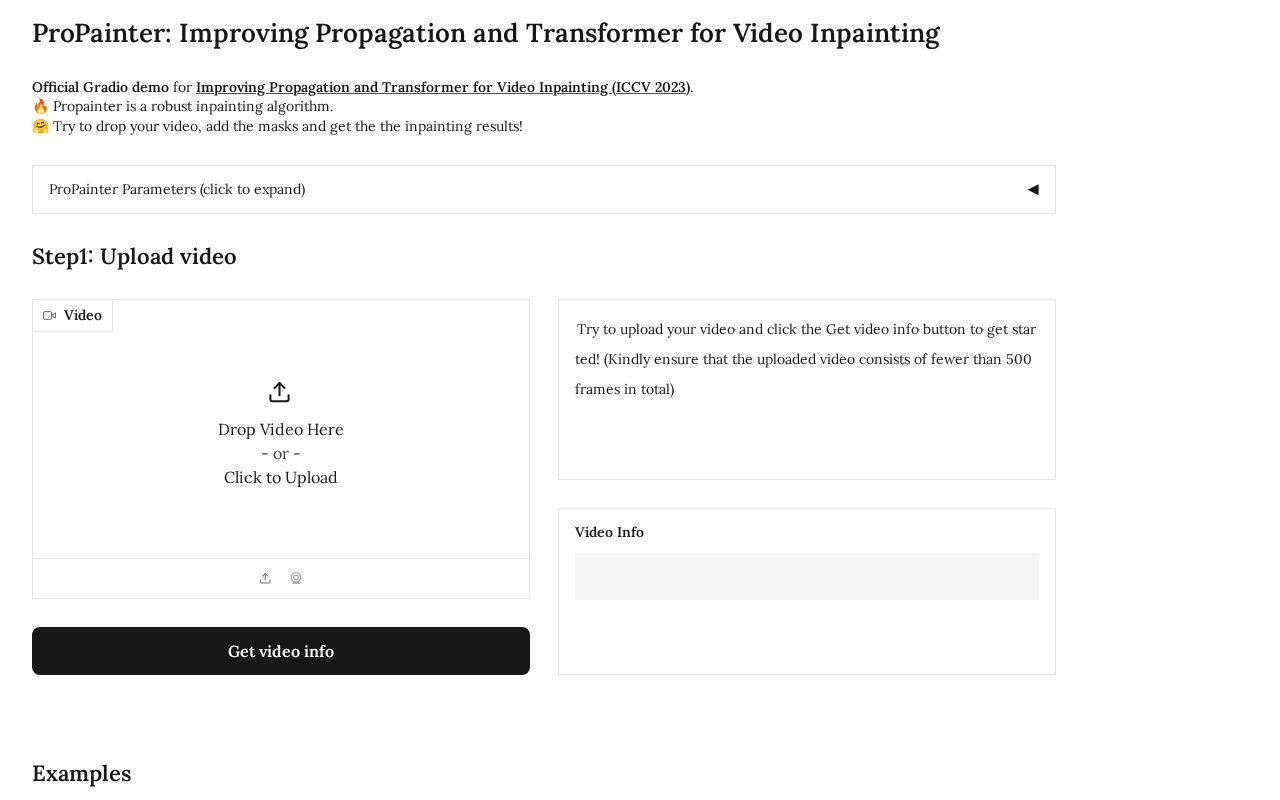Preview of ProPainter