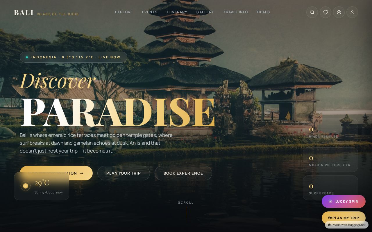 Preview of BALI — Island of the Gods · Premium Travel Experience