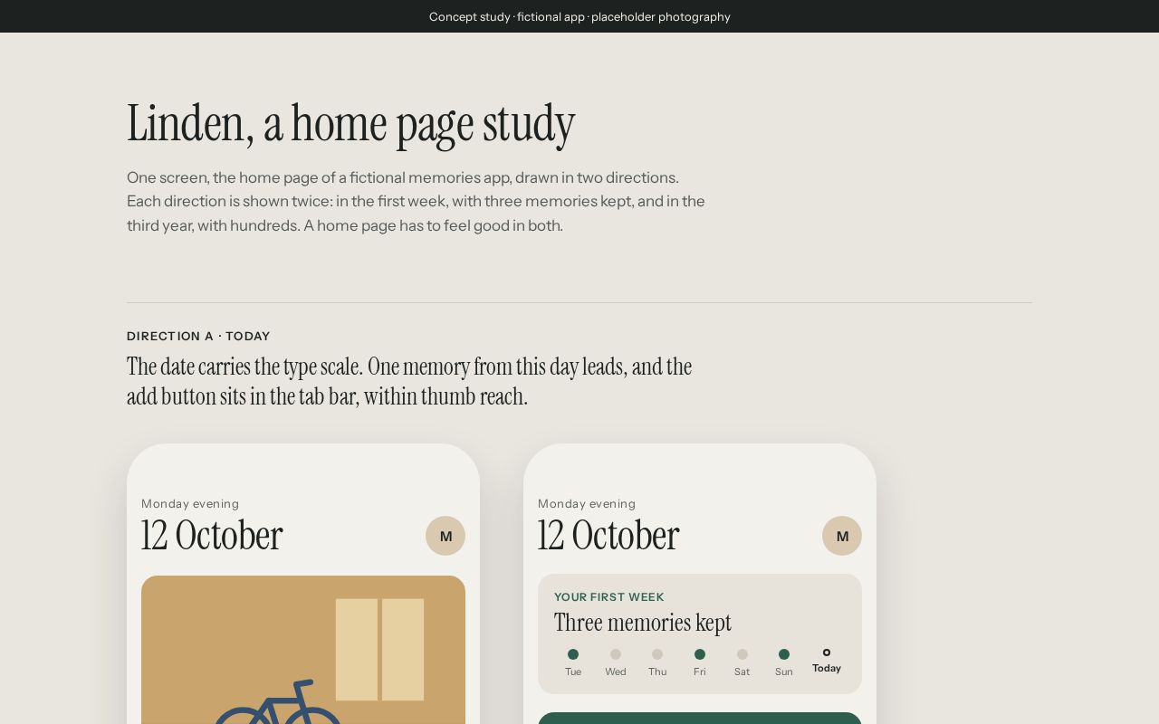 Preview of Memories App Design Study