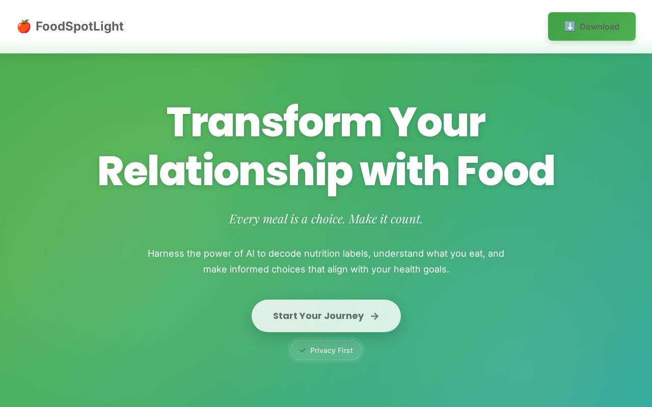 Preview of FoodSpotlight