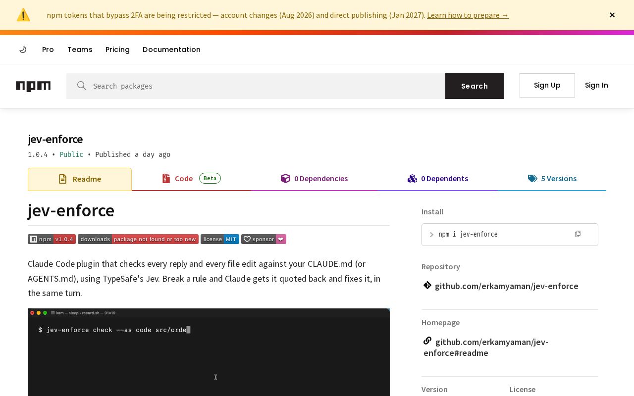 Preview of Jev Enforce
