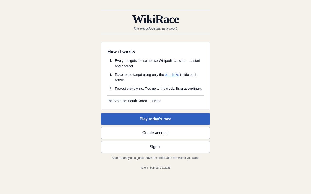 Preview of Wikirace Public