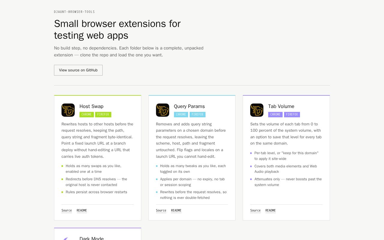 Preview of Djaunt Browser Tools