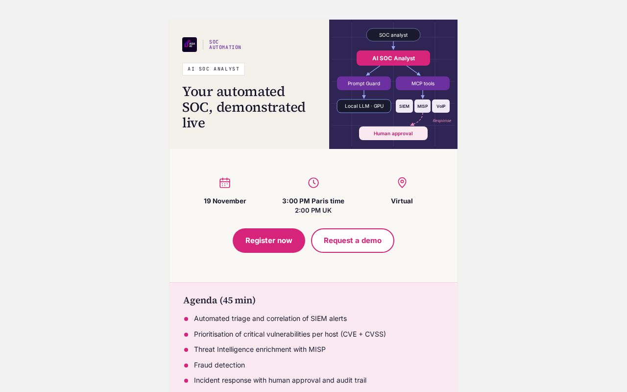 Preview of Asa Ai Live