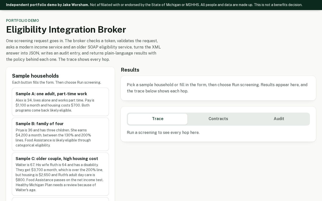 Preview of Eligibility Integration Broker