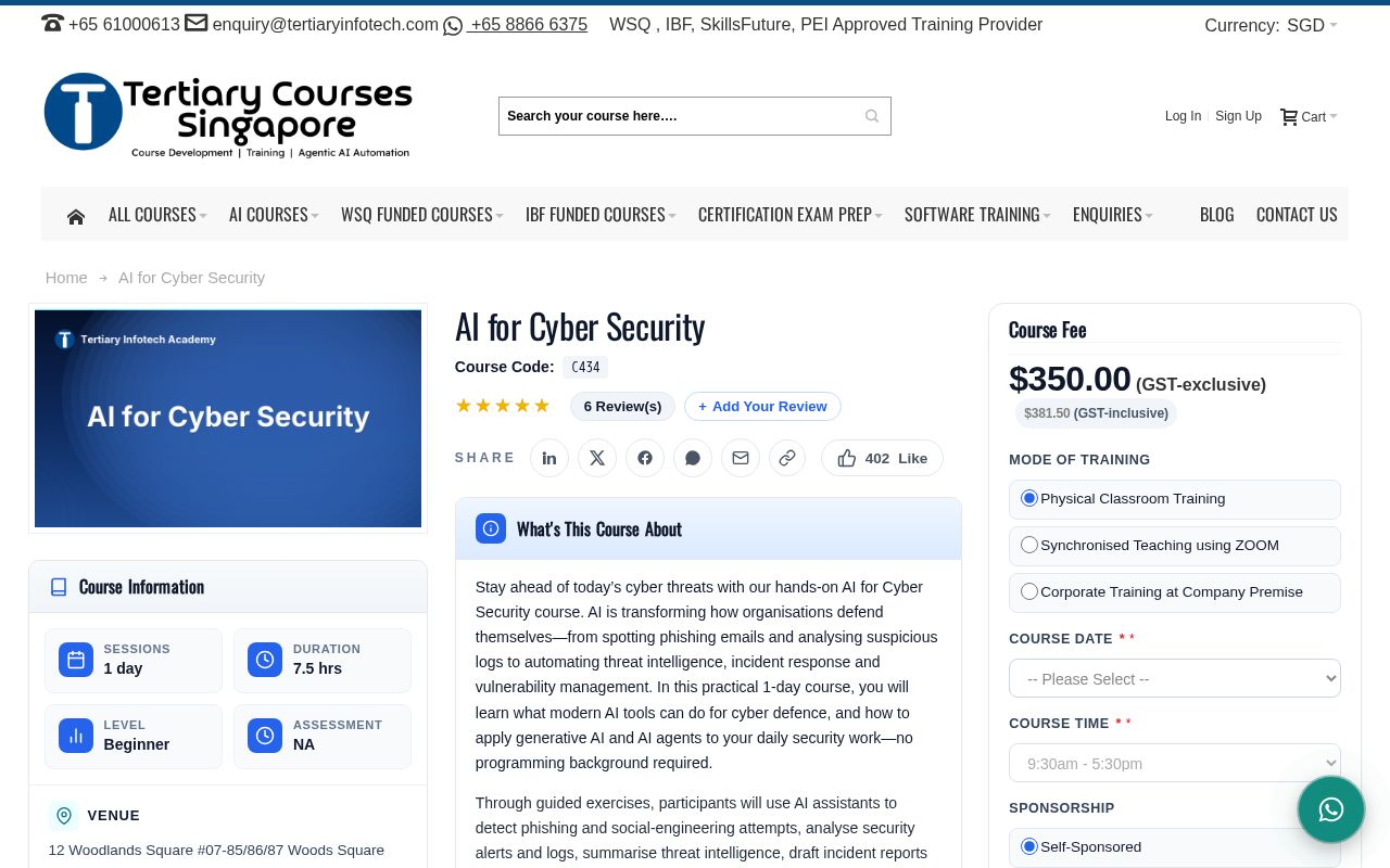 Preview of C434 AI For Cyber Security
