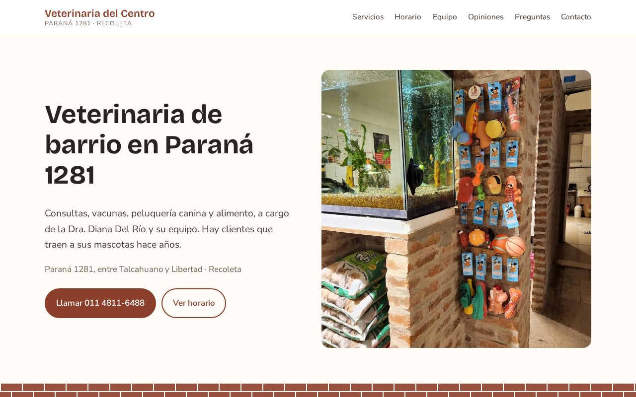 Preview of Veterinaria Del Centro Website