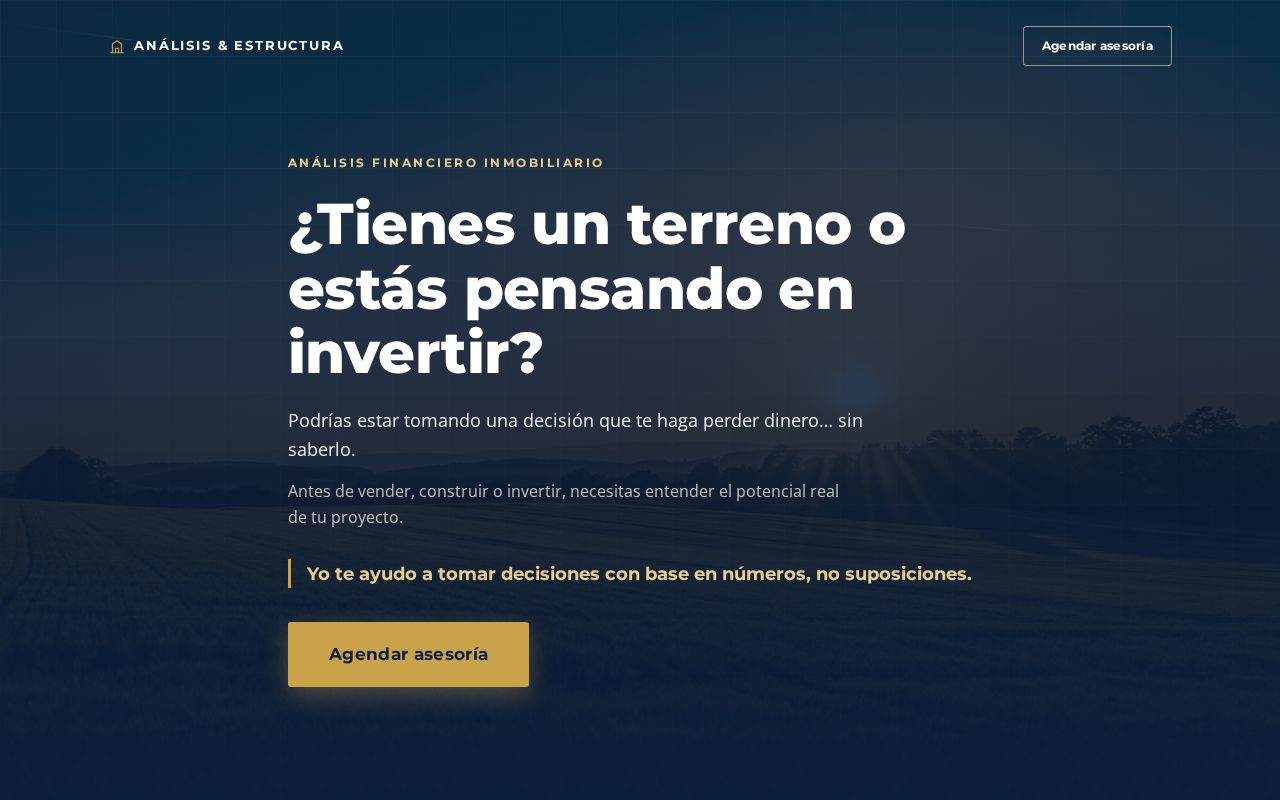 Preview of Landing Asesoria Inmobiliaria