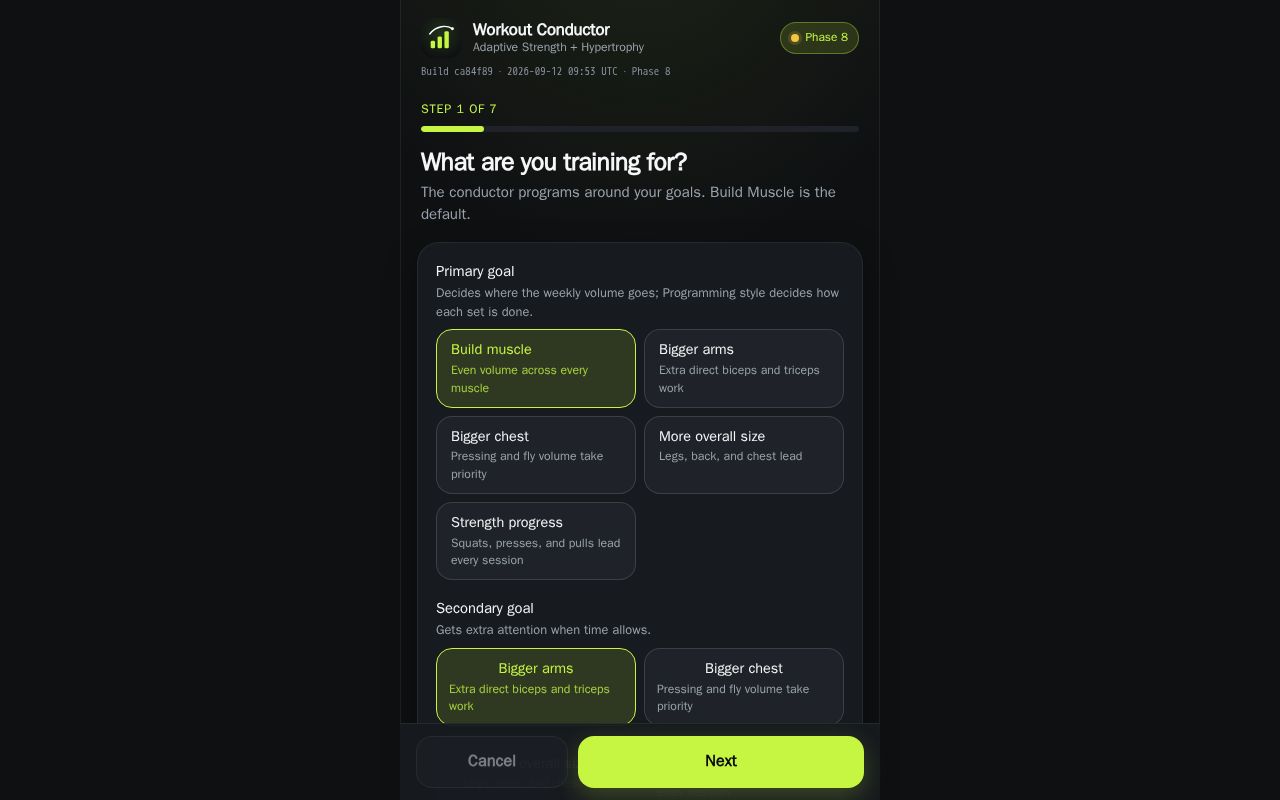 Preview of Workout Conductor Rebuild V4