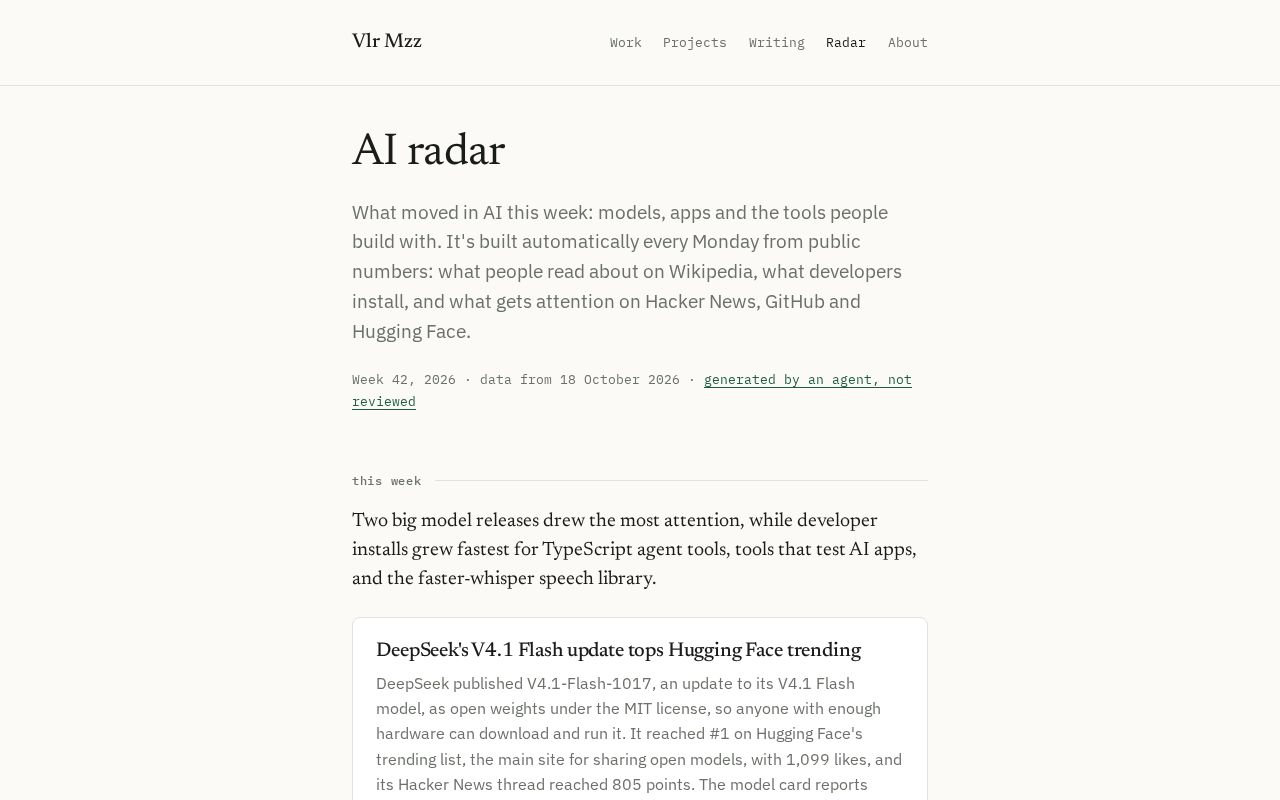 Preview of AI radar