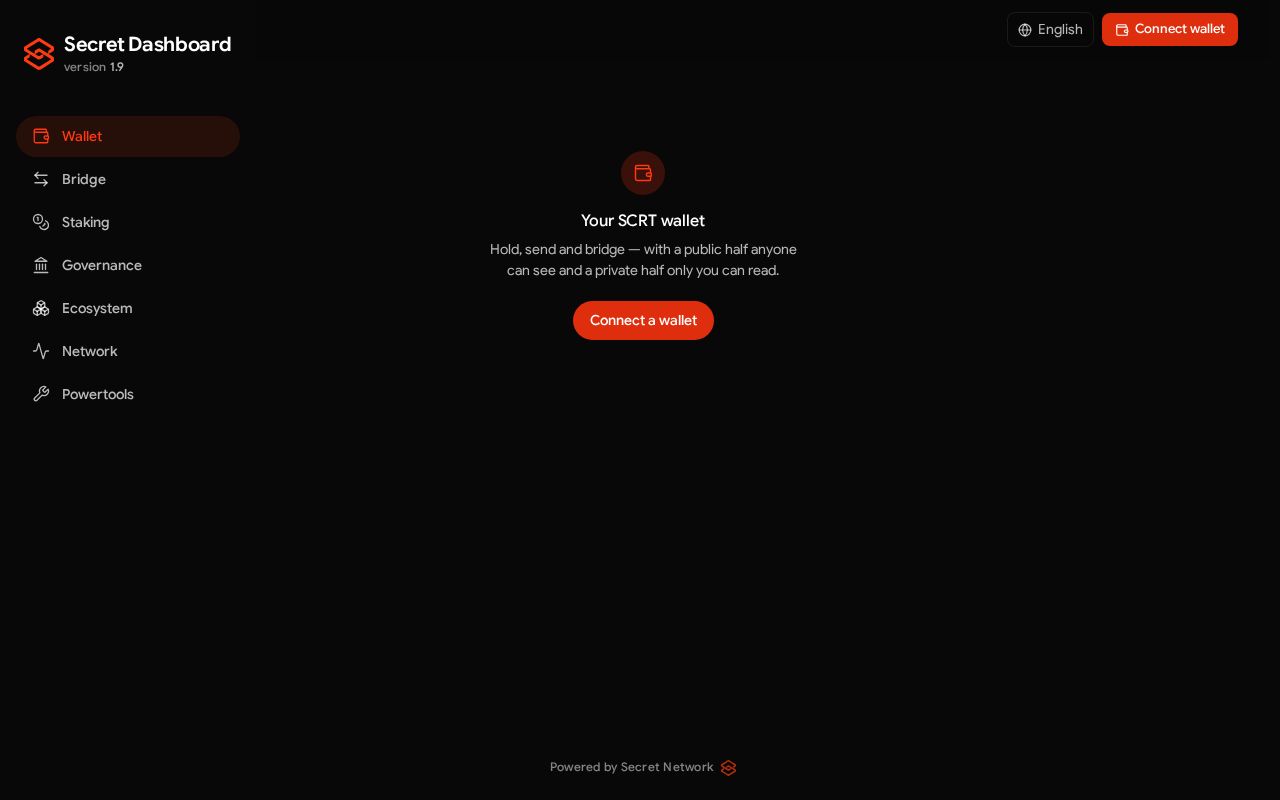 Preview of Secret Dashboard