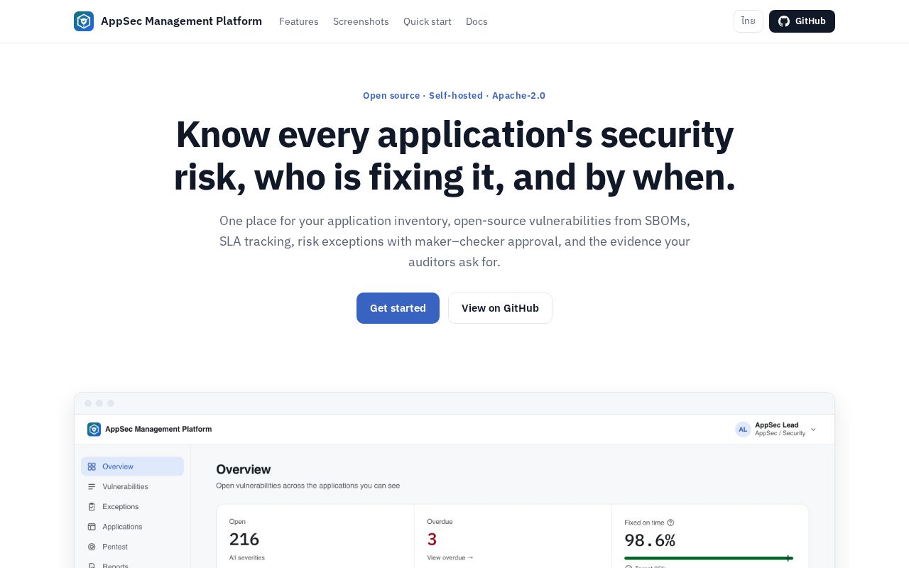 Preview of AppSec Management