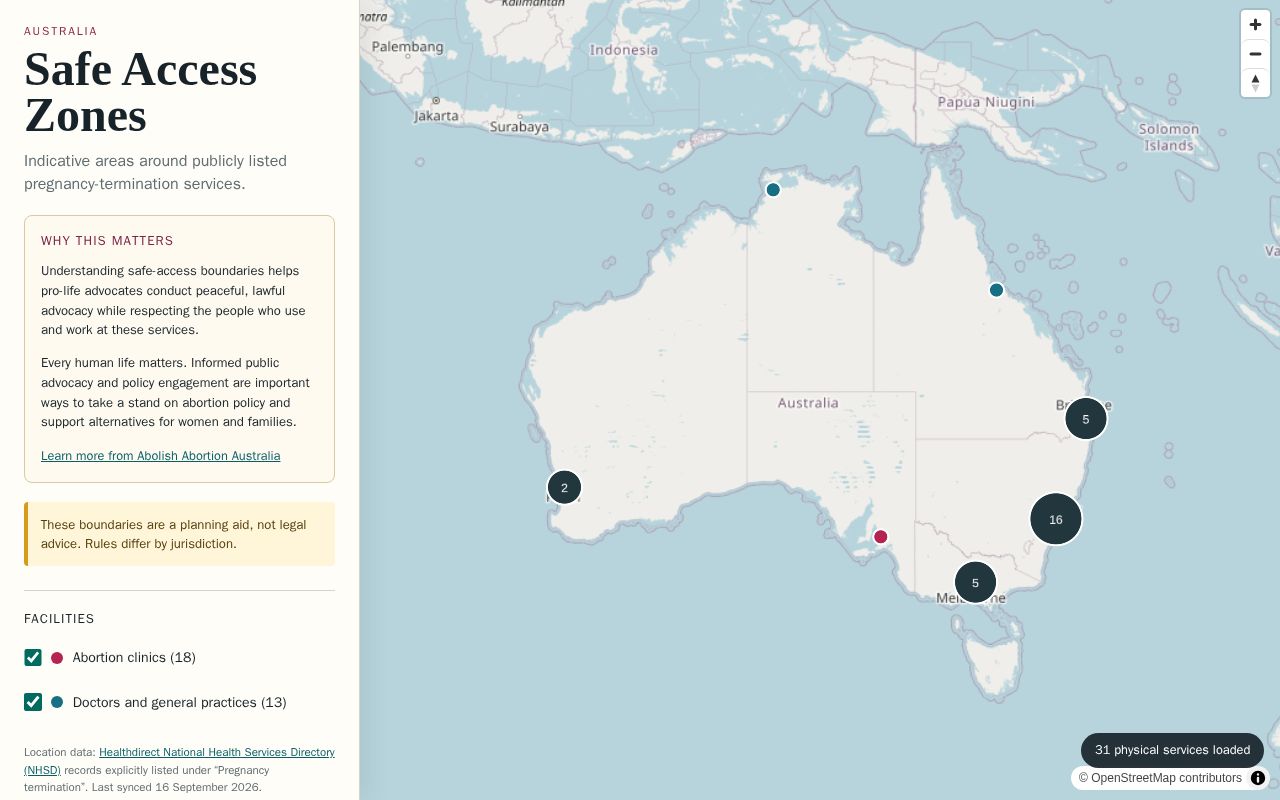 Preview of Safe Access Zones Australia