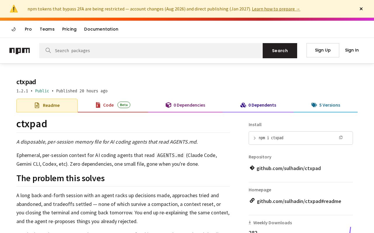 Preview of Ctxpad