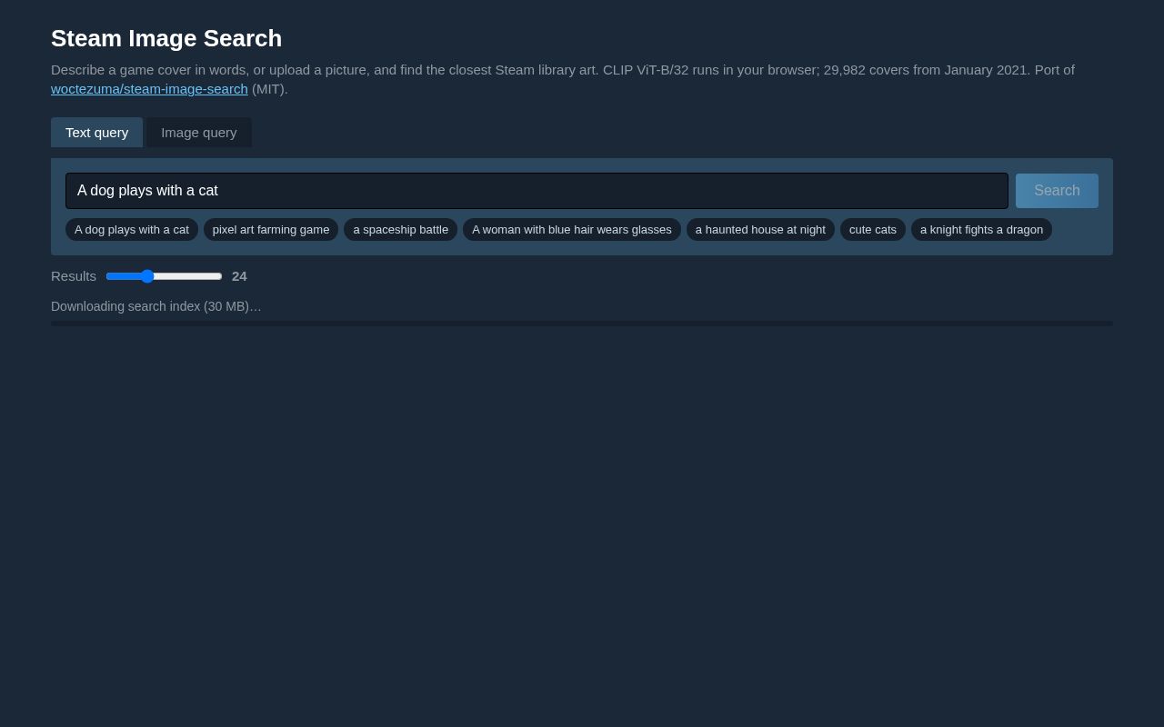 Preview of Steam Image Search