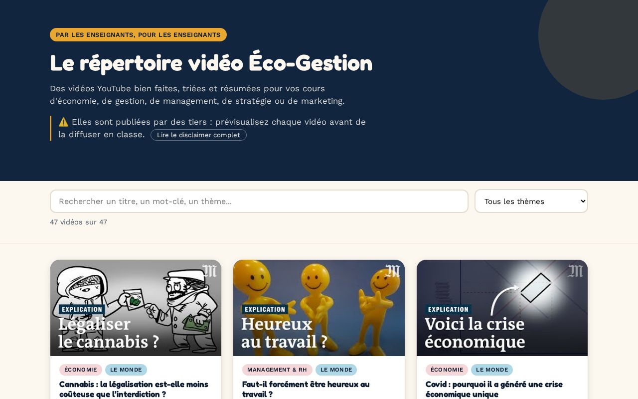 Preview of Videos Eco Gestion