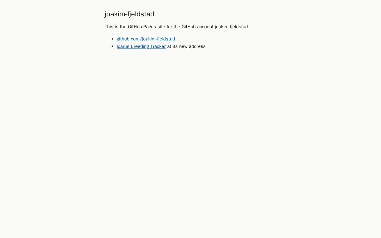 Preview of Joakim Fjeldstad Github Io