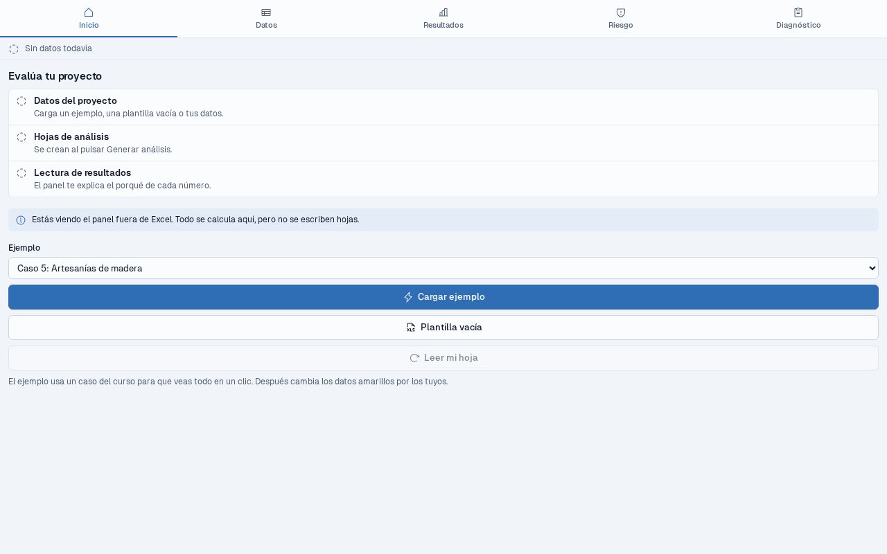 Preview of Evaluador Proyectos Excel