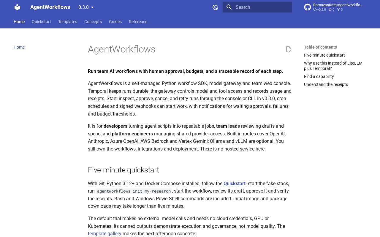 Preview of Agentworkflows