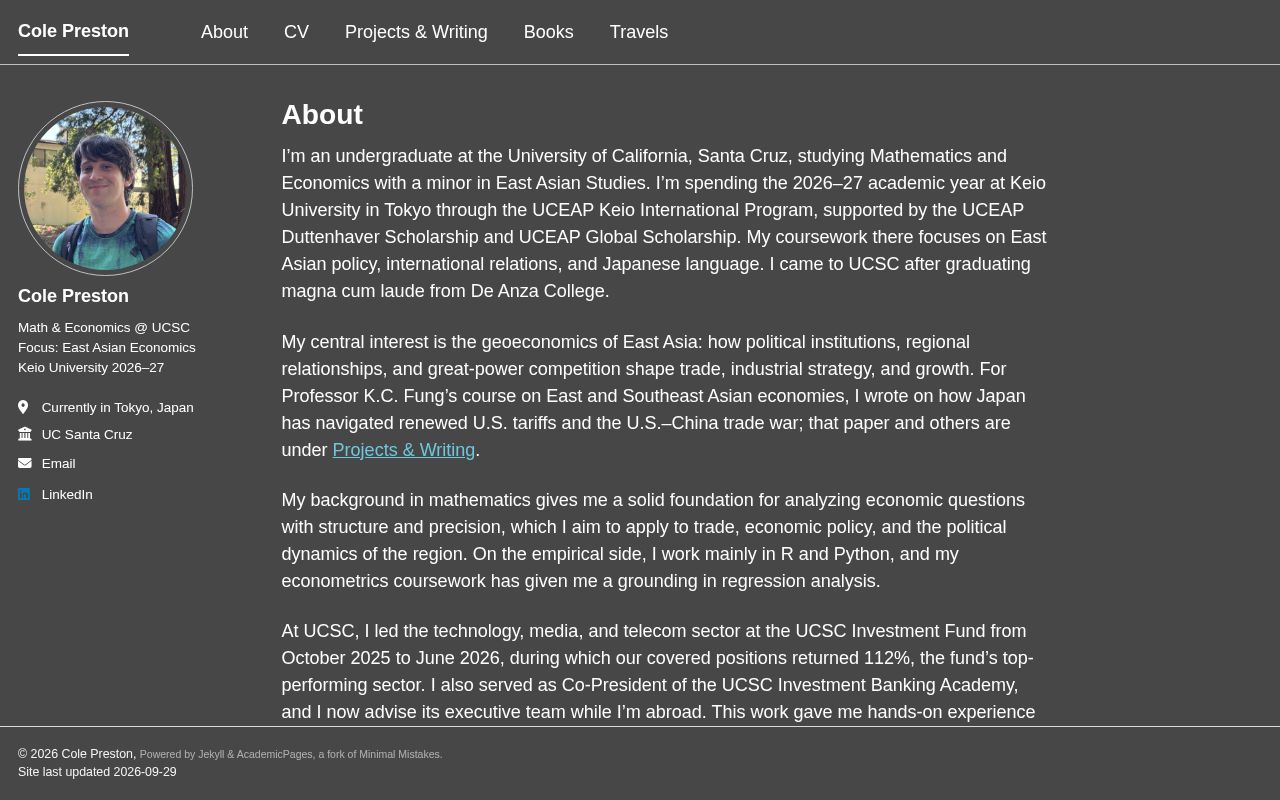 Preview of Cole Preston Github Io