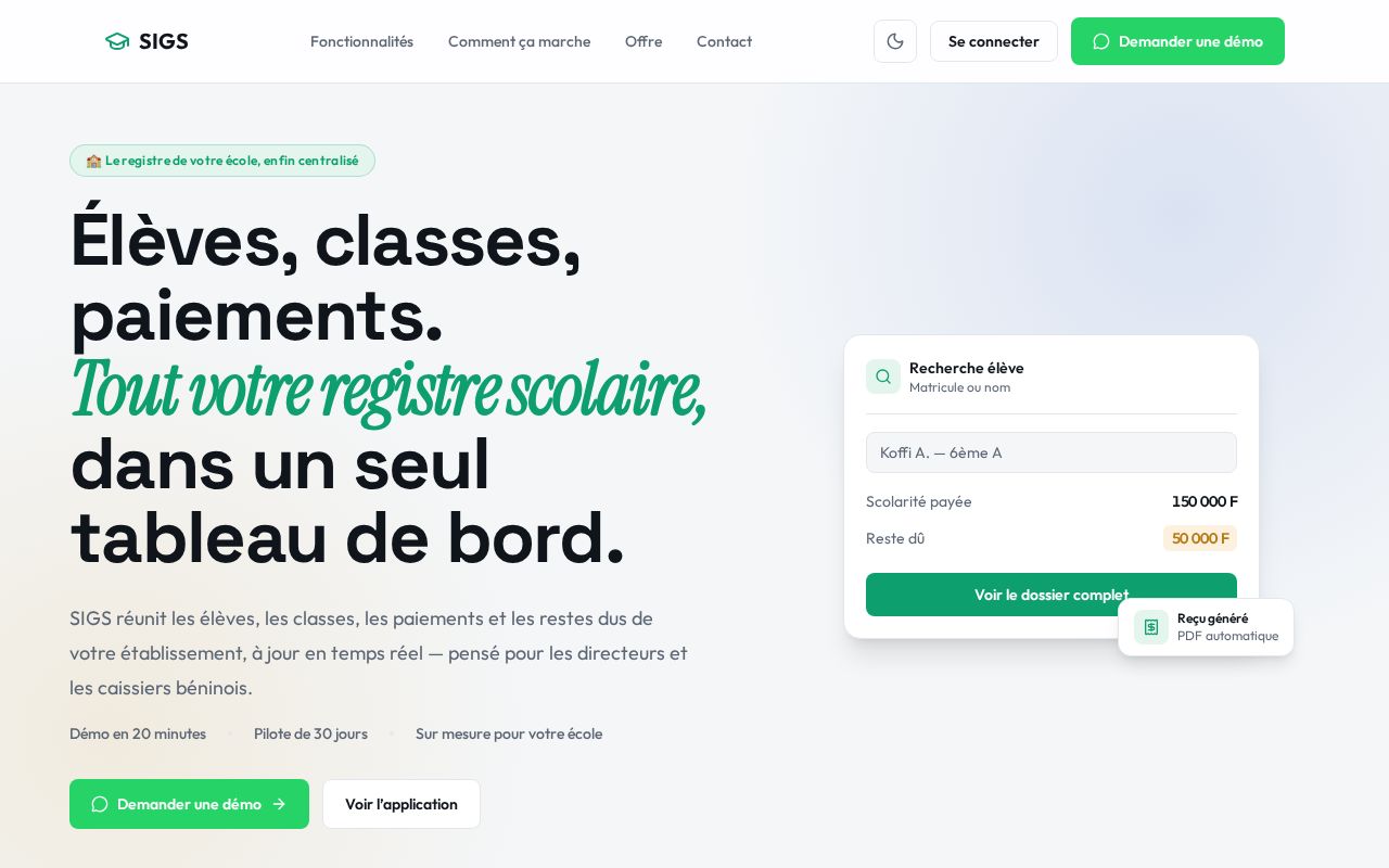 Preview of Sigs Frontend