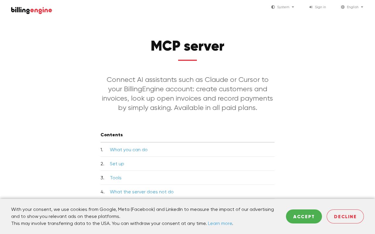 Preview of Billingengine Mcp