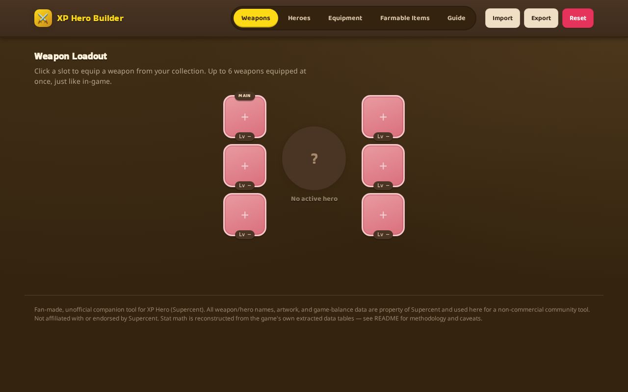 Preview of Xp Hero Builder