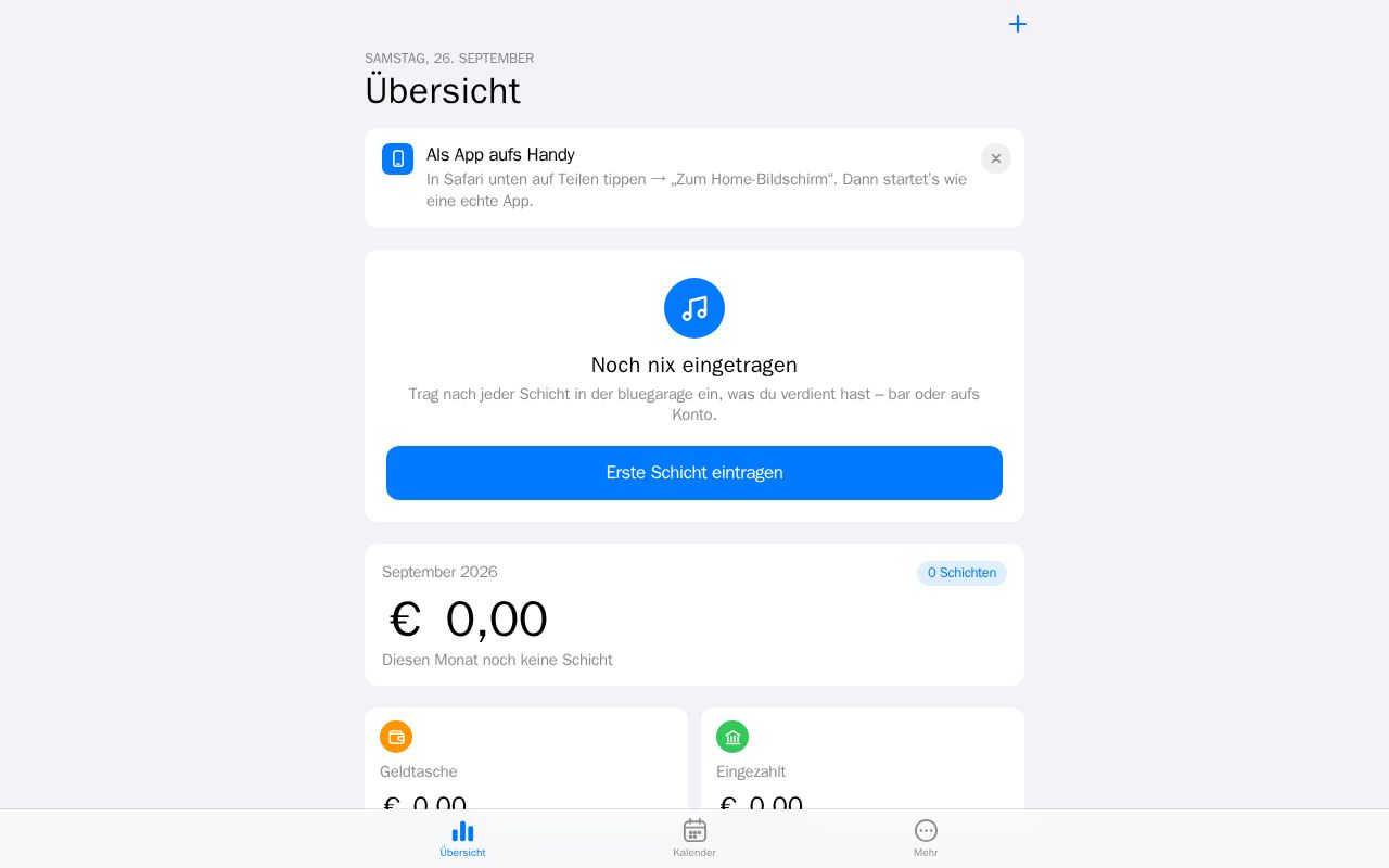 Preview of Garagentracker