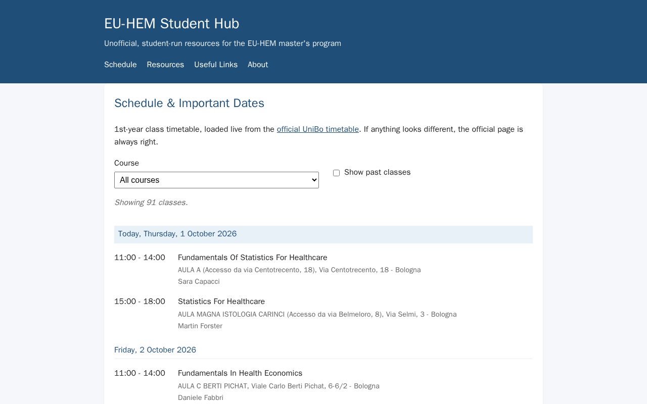 Preview of Eu Hem Student Hub