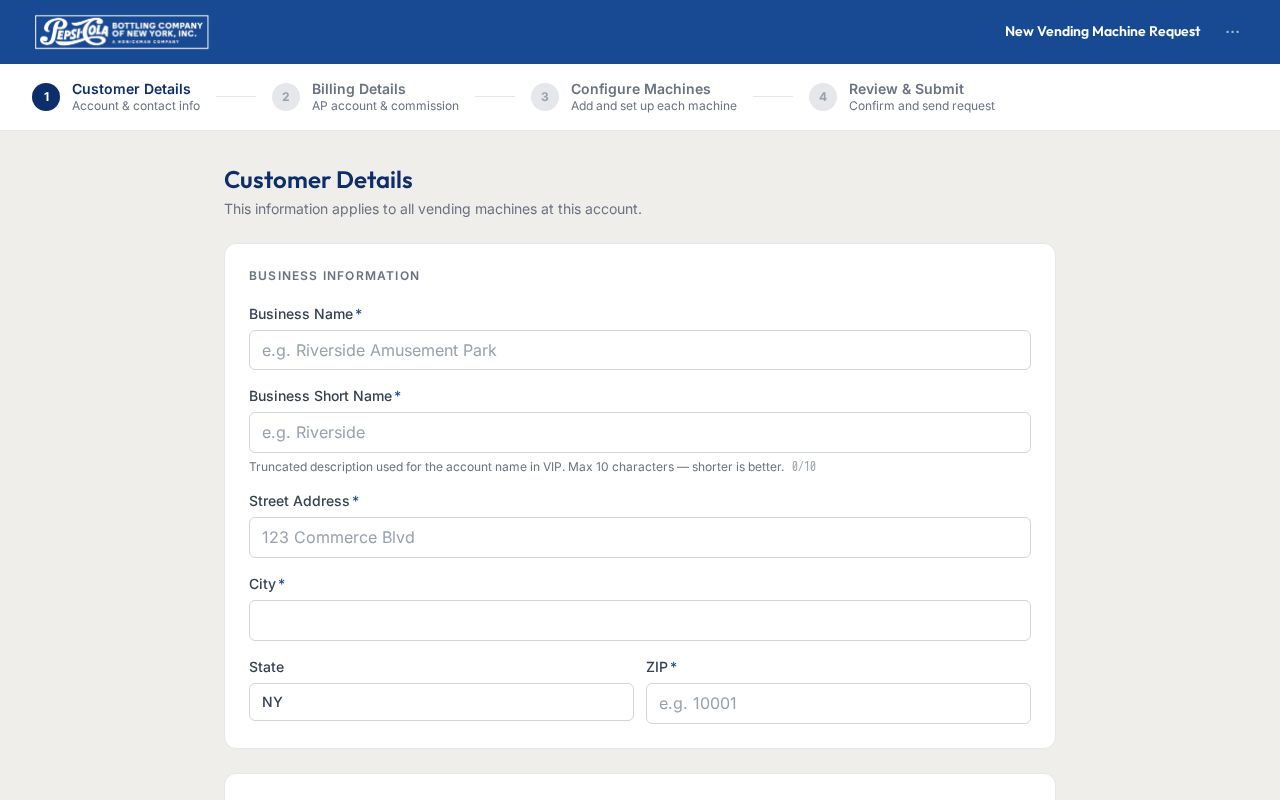 Preview of Honickman Vending Maintenance Form